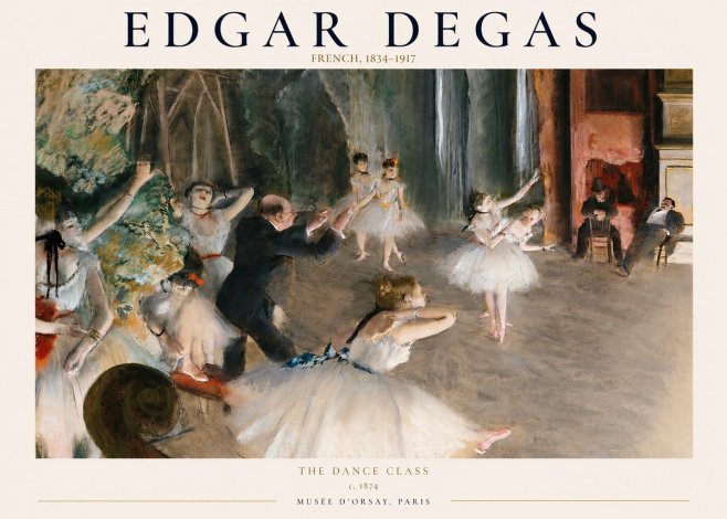 Edgar Degas The Dance Class III No1 - Plakát
