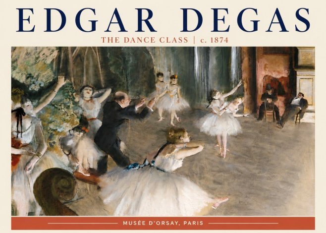 Edgar Degas The Dance Class III No4 - Plakát
