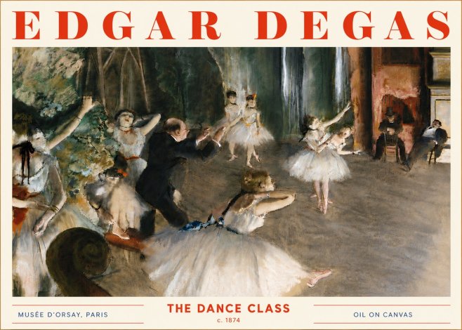 Edgar Degas The Dance Class III No6 - Plakát