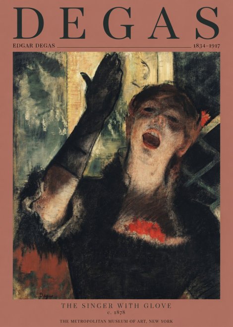 Edgar Degas The Singer with Glove No1 - Plakát