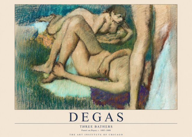 Edgar Degas Three Bathers No1 - Plakát