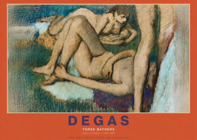 Edgar Degas Three Bathers No3 - Plakát