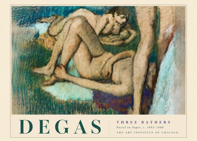 Edgar Degas Three Bathers No4 - Plakát