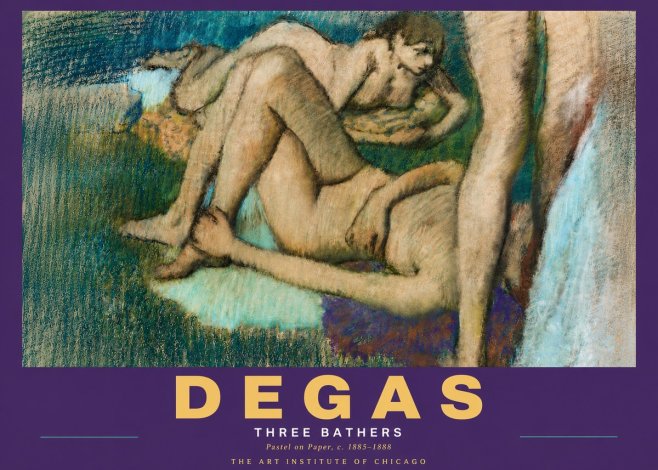 Edgar Degas Three Bathers No5 - Plakát