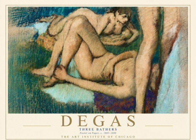 Edgar Degas Three Bathers No6 - Plakát