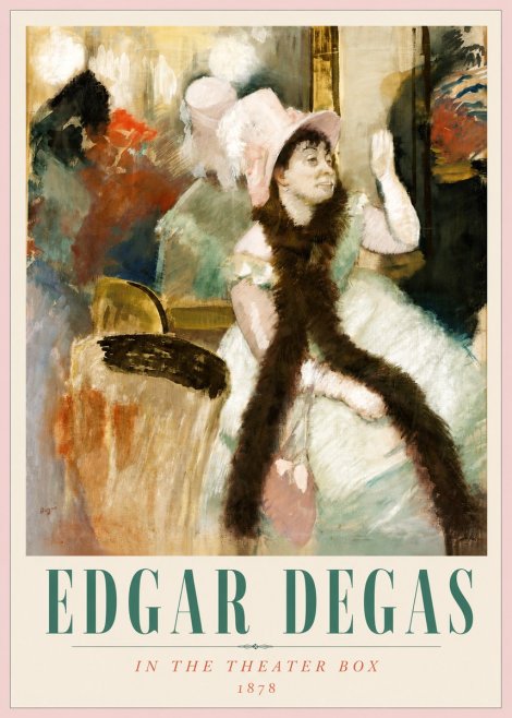 Edgar Degas In the Theater Box No3 - Plakát