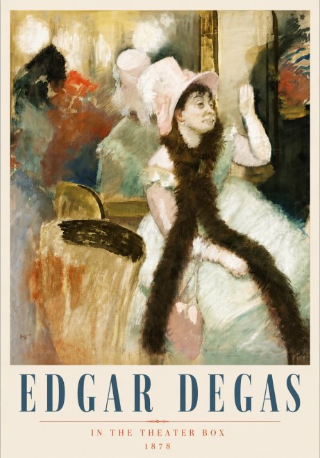 Edgar Degas In the Theater Box No4 - Plakát