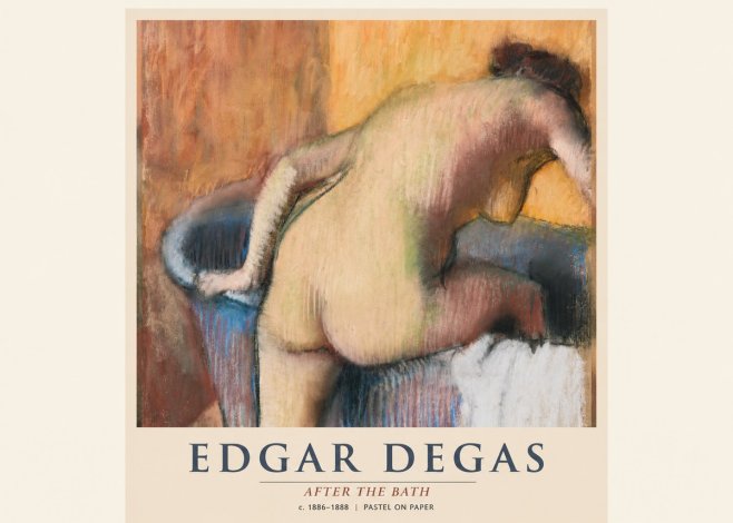 Edgar Degas After the Bath I No1 - Plakát