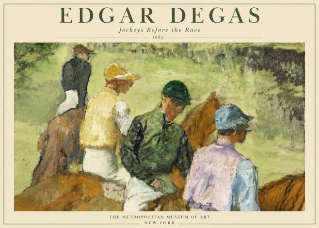 Edgar Degas Jockeys Before the Race No1 - Plakát