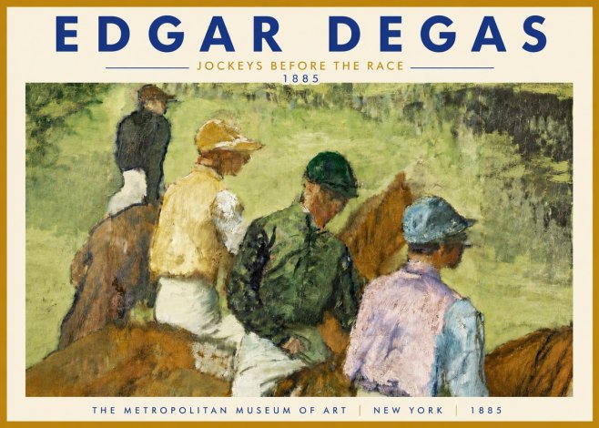 Edgar Degas Jockeys Before the Race No4 - Plakát