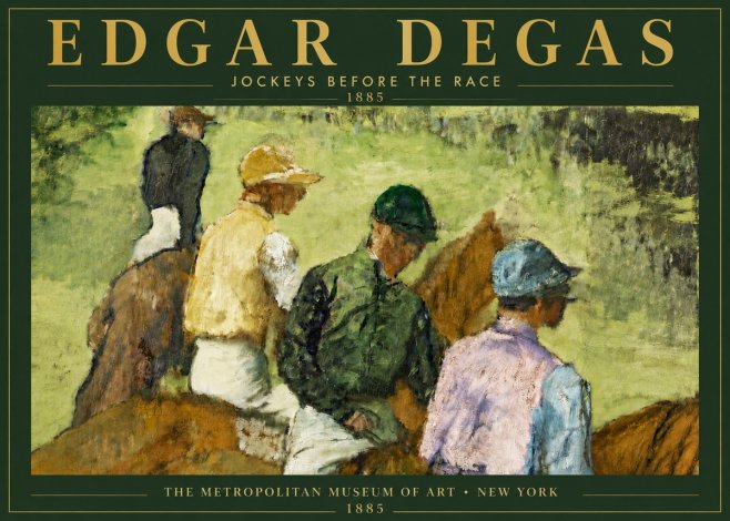 Edgar Degas Jockeys Before the Race No5 - Plakát