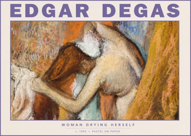Edgar Degas Woman Drying Herself I No5 - Plakát