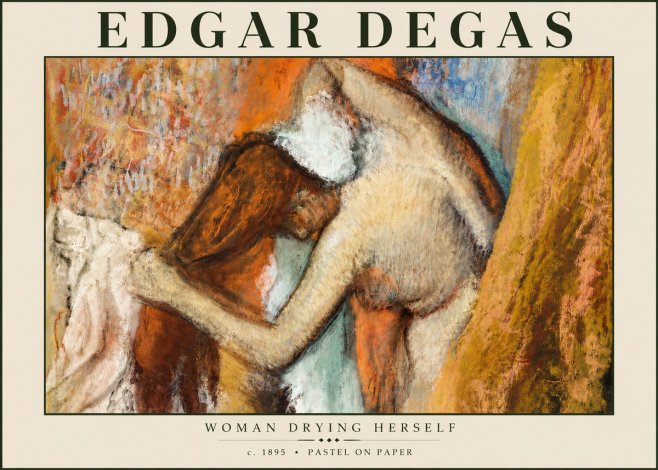 Edgar Degas Woman Drying Herself I No6 - Plakát