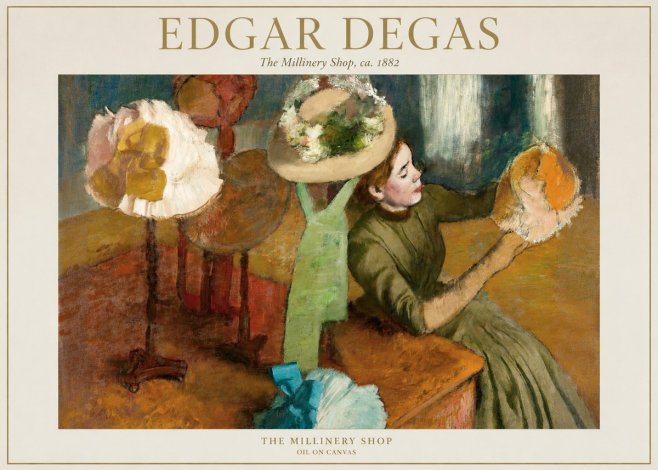 Edgar Degas The Millinery Shop, Ca. 1882 No1 - Plakát