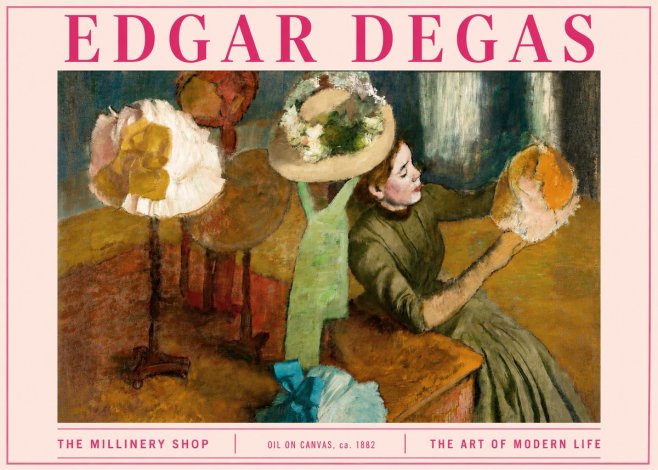 Edgar Degas The Millinery Shop, Ca. 1882 No3 - Plakát