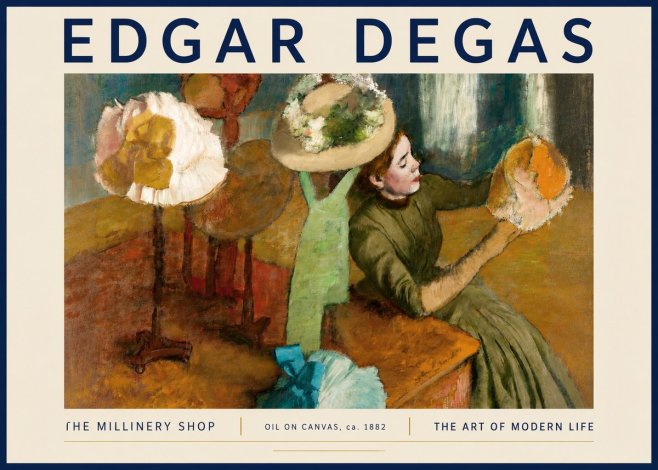 Edgar Degas The Millinery Shop, Ca. 1882 No5 - Plakát