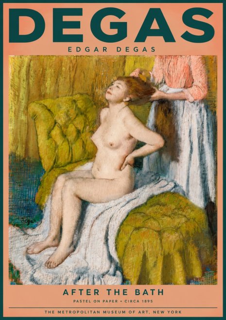 Edgar Degas After the Bath III No2 - Plakát