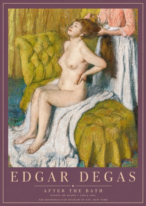 Edgar Degas After the Bath III No3 - Plakát