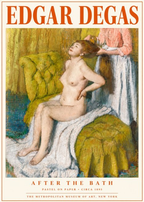 Edgar Degas After the Bath III No4 - Plakát