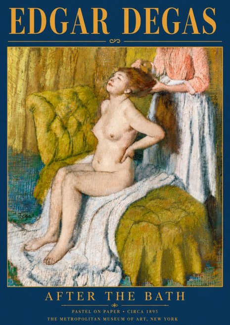 Edgar Degas After the Bath III No6 - Plakát