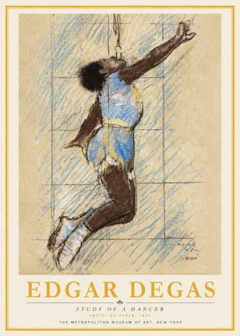 Edgar Degas Study of a Dancer No4 - Plakát