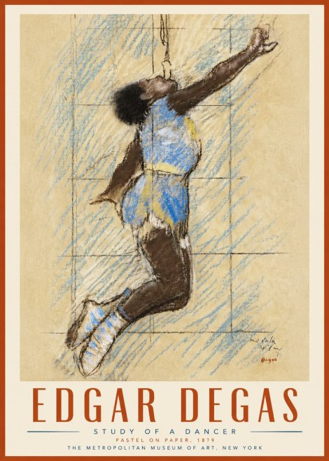 Edgar Degas Study of a Dancer No6 - Plakát