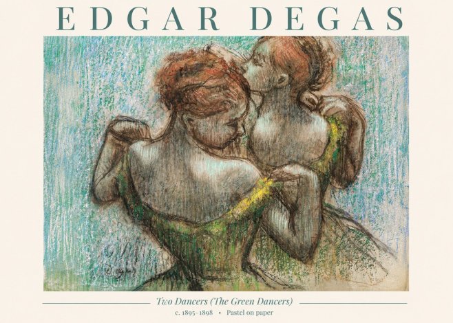 Edgar Degas Two Dancers (the Green Dancers) No1 - Plakát