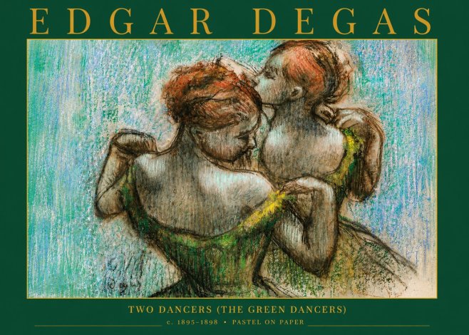 Edgar Degas Two Dancers (the Green Dancers) No4 - Plakát