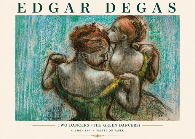 Edgar Degas Two Dancers (the Green Dancers) No5 - Plakát