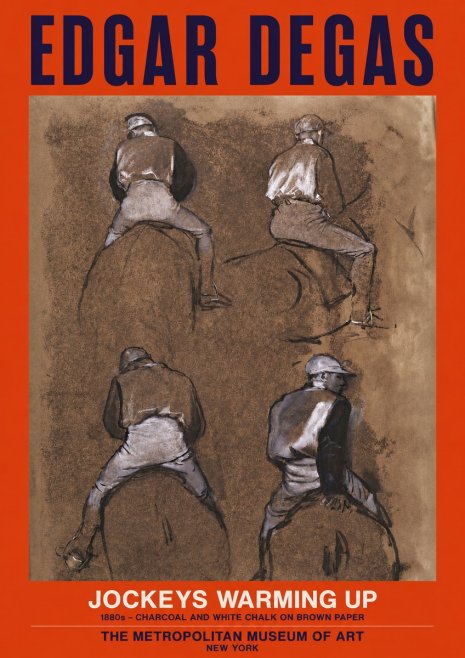Edgar Degas Jockeys Warming Up No2 - Plakát