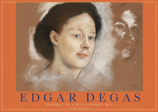 Edgar Degas Portrait of a Young Woman No2 - Plakát