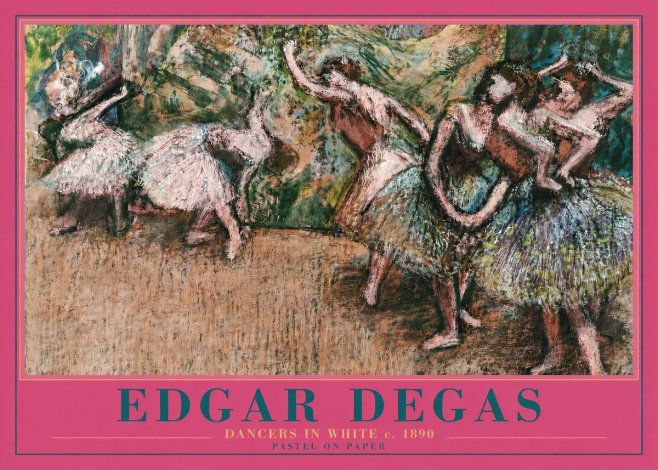 Edgar Degas Dancers in White C. 1890 No2 - Plakát