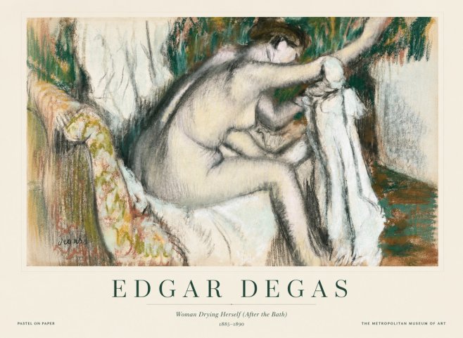Edgar Degas Woman Drying Herself (After the Bath) No1 - Plakát