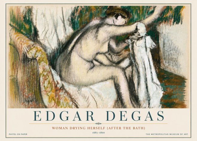 Edgar Degas Woman Drying Herself (After the Bath) No5 - Plakát