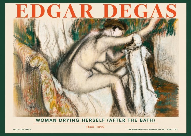 Edgar Degas Woman Drying Herself (After the Bath) No6 - Plakát