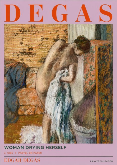 Edgar Degas Woman Drying Herself II No2 - Plakát
