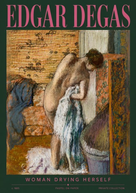 Edgar Degas Woman Drying Herself II No3 - Plakát