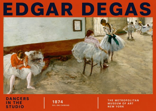 Edgar Degas Dancers in the Studio No2 - Plakát