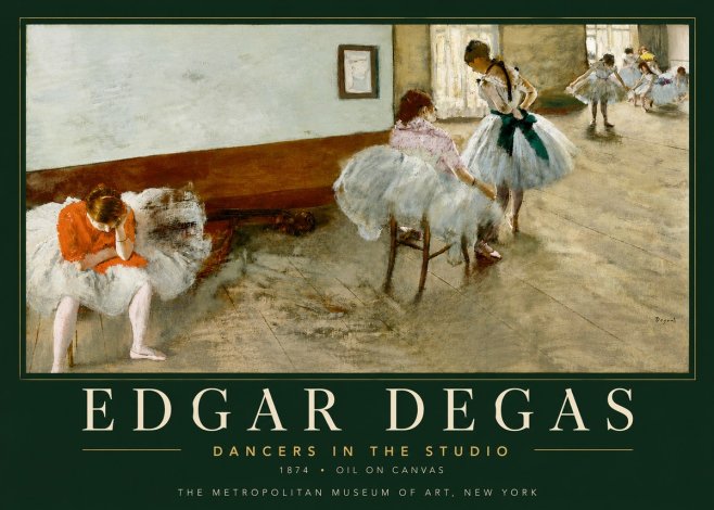 Edgar Degas Dancers in the Studio No3 - Plakát