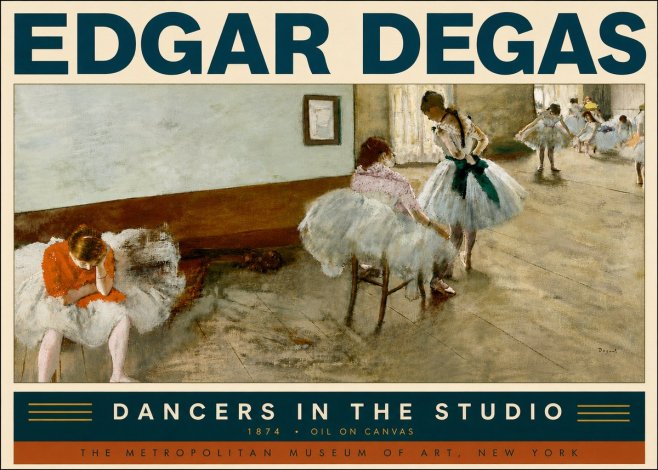 Edgar Degas Dancers in the Studio No5 - Plakát