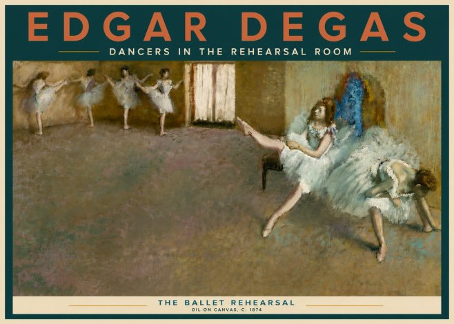 Edgar Degas The Ballet Rehearsal No3 - Plakát