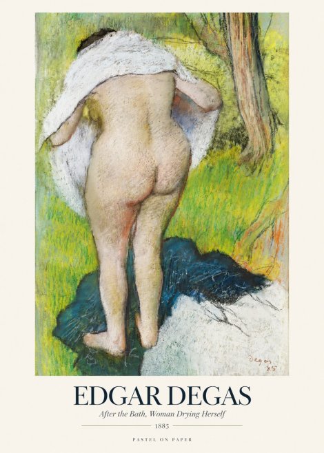 Edgar Degas After the Bath, Woman Drying Herself No1 - Plakát