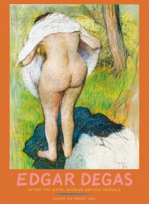 Edgar Degas After the Bath, Woman Drying Herself No3 - Plakát