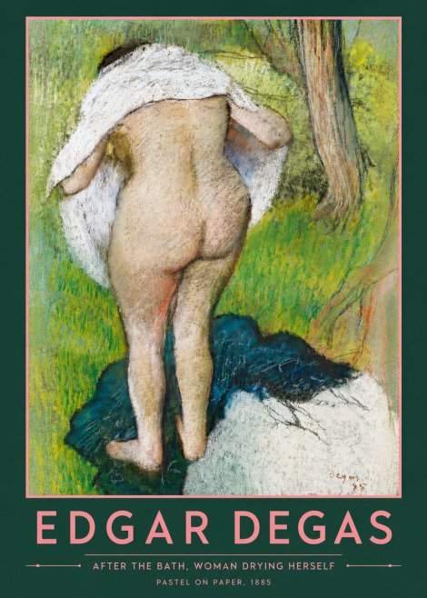 Edgar Degas After the Bath, Woman Drying Herself No4 - Plakát