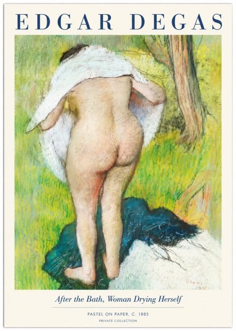 Edgar Degas After the Bath, Woman Drying Herself No6 - Plakát