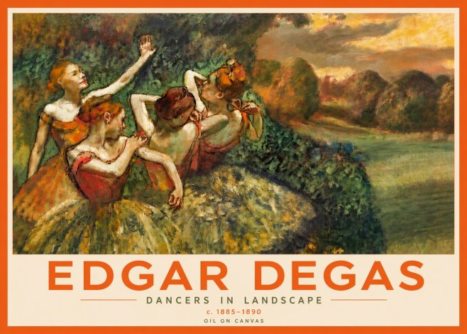 Edgar Degas Dancers in Landscape II No5 - Plakát