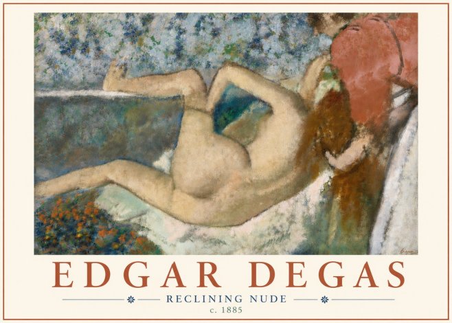 Edgar Degas Reclining Nude No6 - Plakát