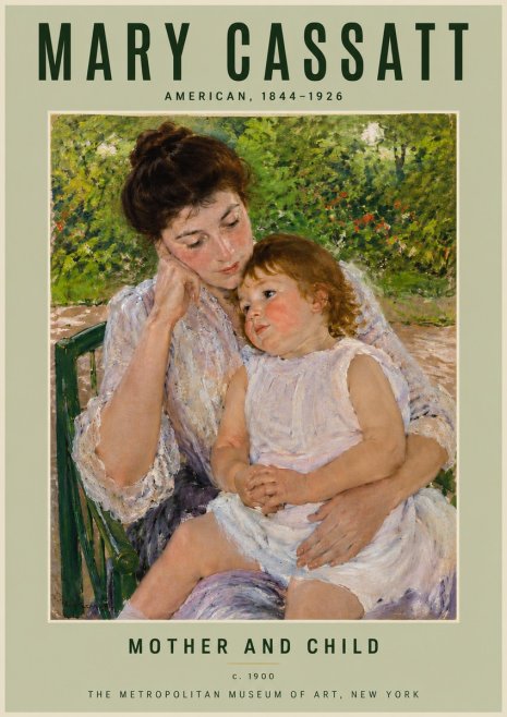Mary Cassatt Mother and Child I No4 - Plakát