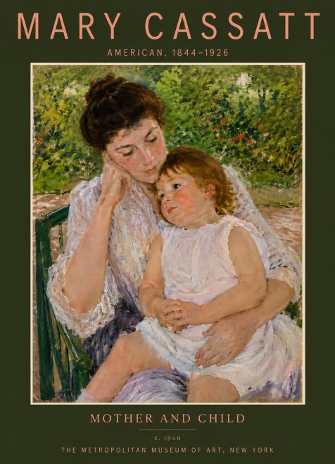 Mary Cassatt Mother and Child I No5 - Plakát