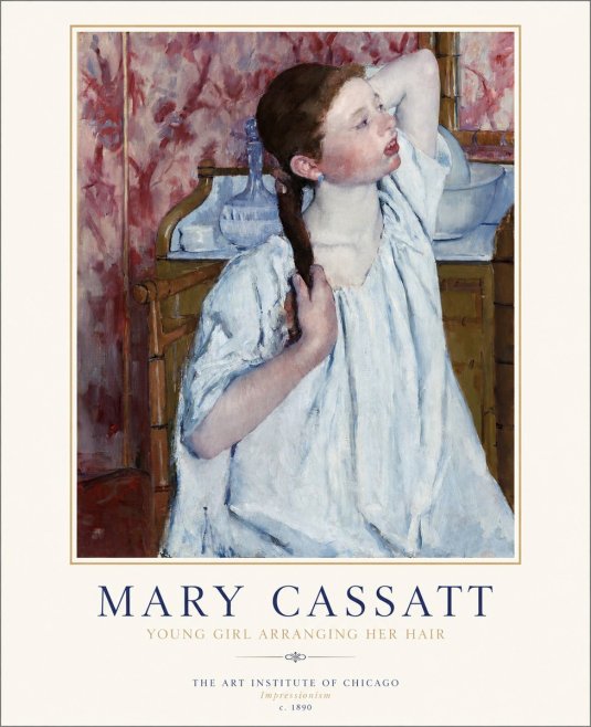 Mary Cassatt Young Girl Arranging Her Hair No1 - Plakát